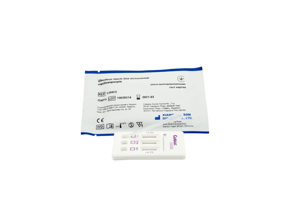 Швидкий тест для визначення кардіомаркерів (тропонін І (cTnI), КK-MB, міоглобін)